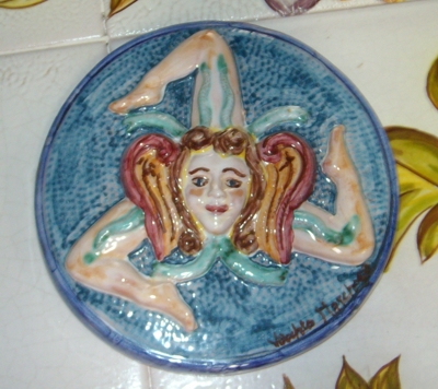 Medaglione TRINACRIA Ceramica Artistica diam. 14